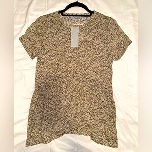 Peplum Cheetah Print Top
